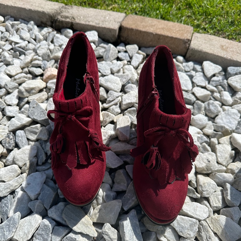 Burgundy  women’s ankle boots